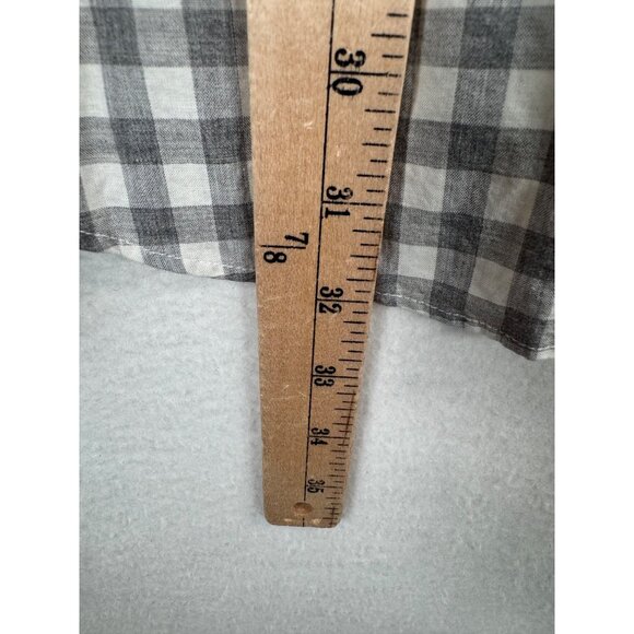 J.Crew‎ Secret Wash Organic Cotton Poplin Shirt For Men gingham sz LT - Picture 6 of 7